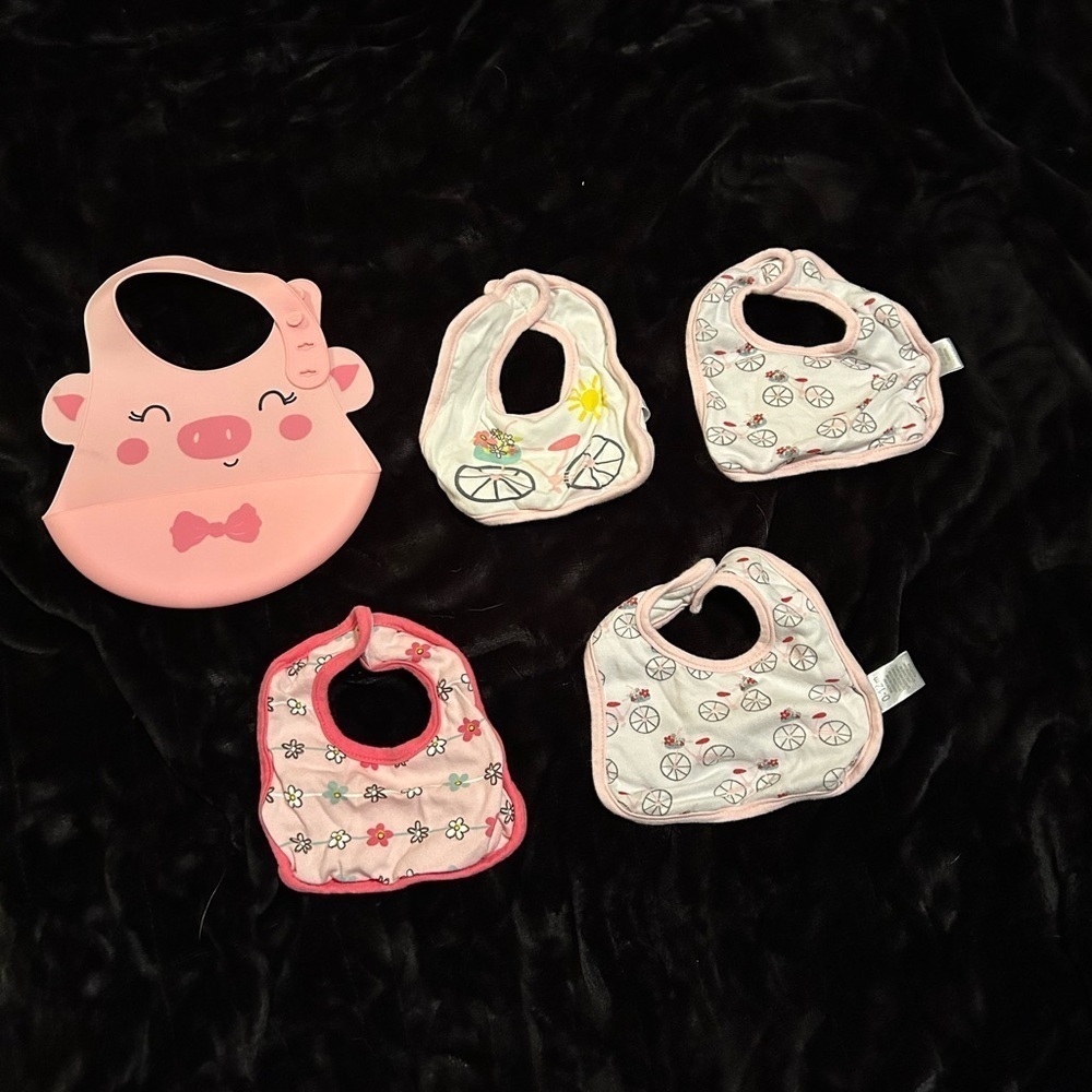 Five Baby Bibs